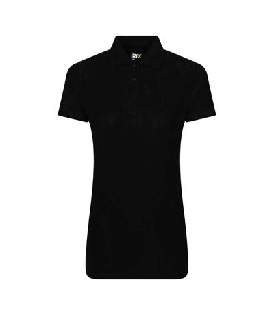 Womens/ladies polo shirt black PRO RTX