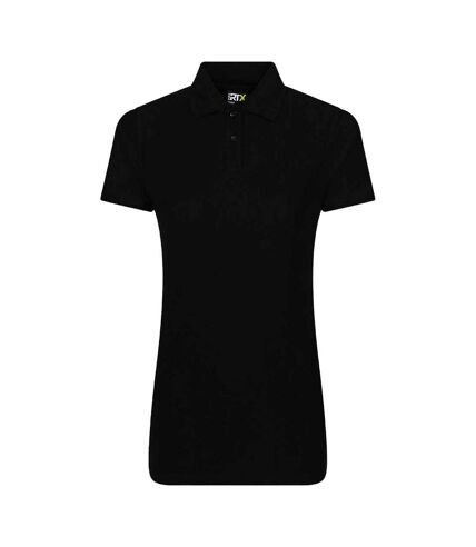 Womens/ladies polo shirt black PRO RTX