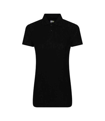 Womens/ladies polo shirt black PRO RTX