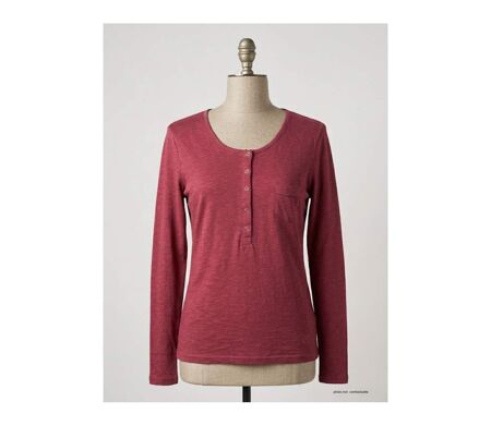 Tee-shirt MAYFLOWER CLOE1B manches longues : confort coton flammé et style authentique