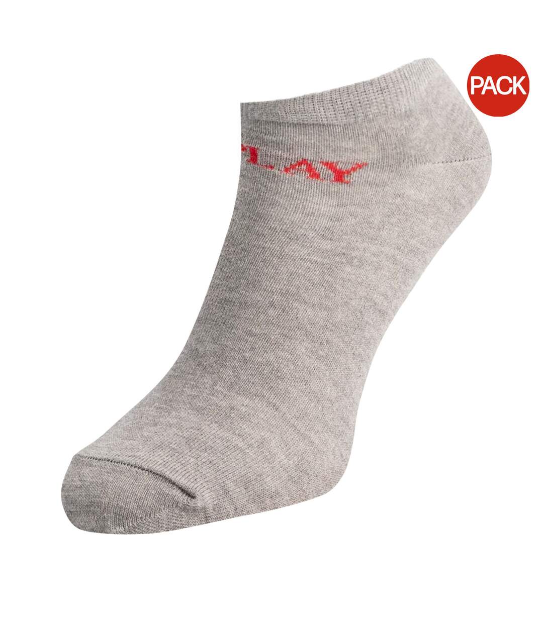 Socquettes Motif/style Logo Adulte Gris Chiné Replay-1