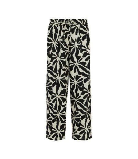 Pantalon Motif/style Floral Abstrait Elbrie Femme Blanc Noir Regatta