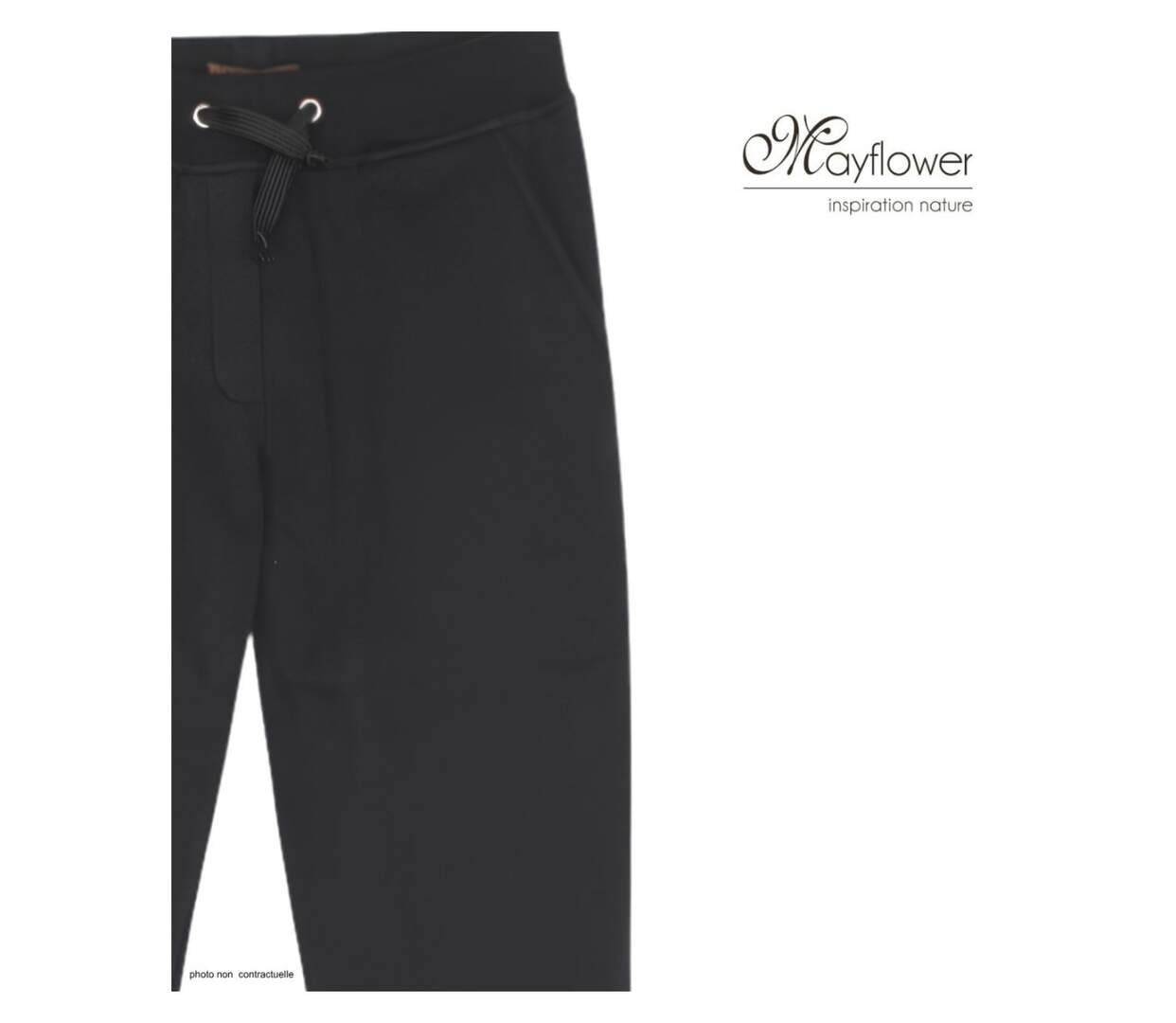 MAYFLOWER PELICAN2 - Pantalon détente en molleton noir : confort et liberté de mouvement-4