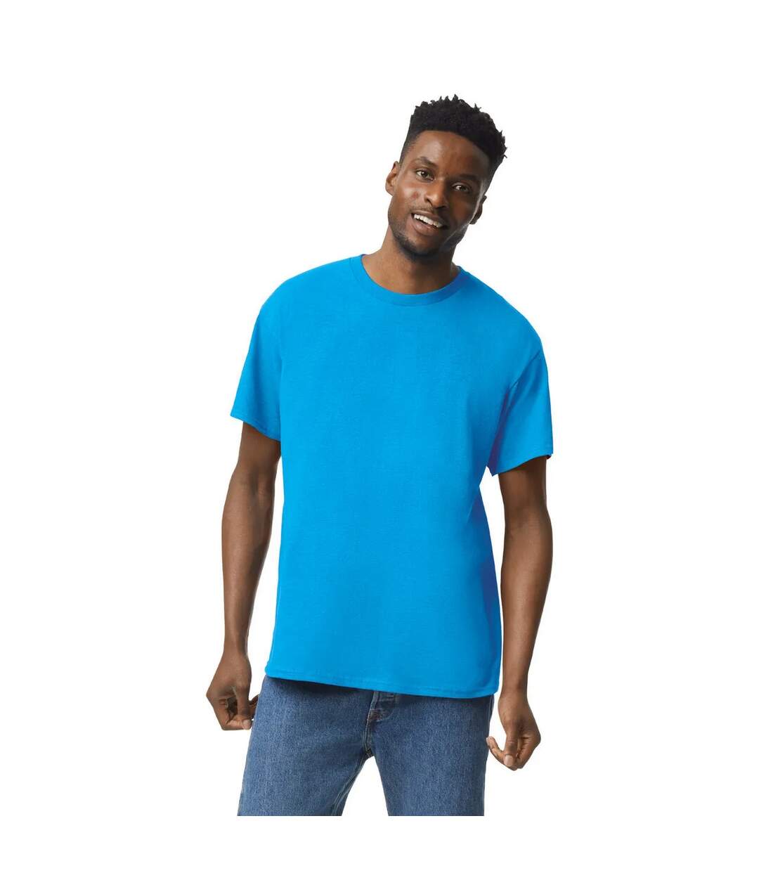 T-shirt Adulte Saphir Chiné Gildan-1