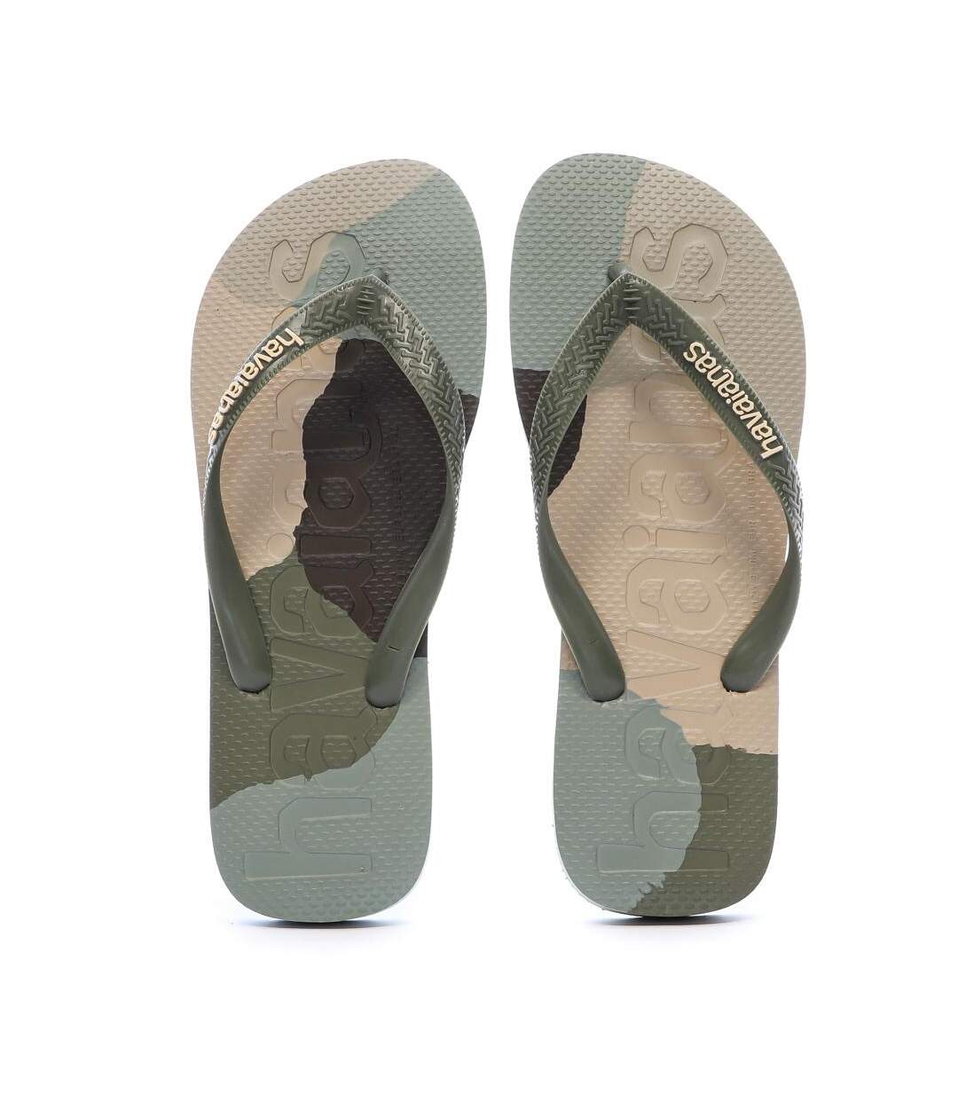 Tongs verte/beige homme havaianas slim 1740-2