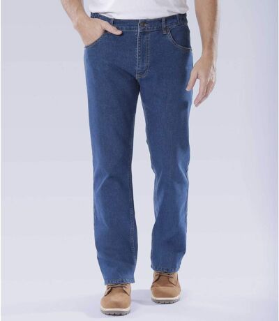 Men's Blue Semi-Elasticated Waist Jeans 