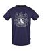T-shirt Motif/style Grand Logo Shield Aldis Homme Bleu Marine Aquascutum-1