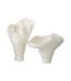 Vase Déco en Céramique Corolla 55cm Blanc-2