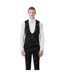 Mens Floral Embroidery Wool Blend Skinny Waistcoat Charcoal Twisted Tailor-2
