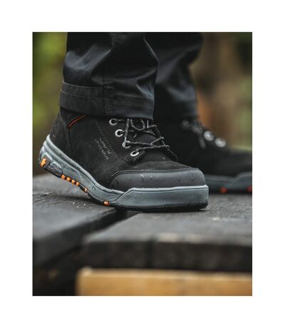 Mens Switchback 3 Leather Safety Shoes Black Scruffs