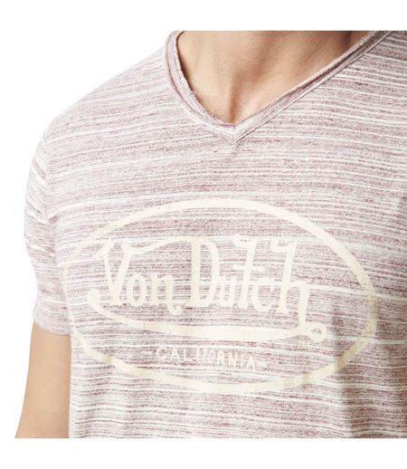 T-shirt homme col v avec traitement en coton Ron Vondutch