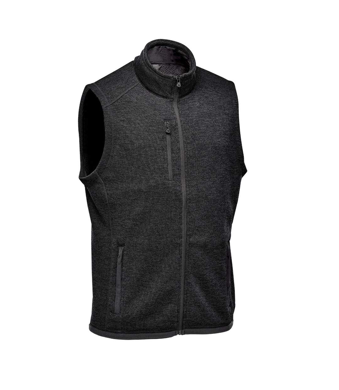 Mens Avalante Knitted Heather Full Zip Gilet Black Stormtech-4
