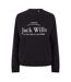 Womens/ladies Hunston Graphic Crew Neck Sweatshirt Black Jack Wills-2