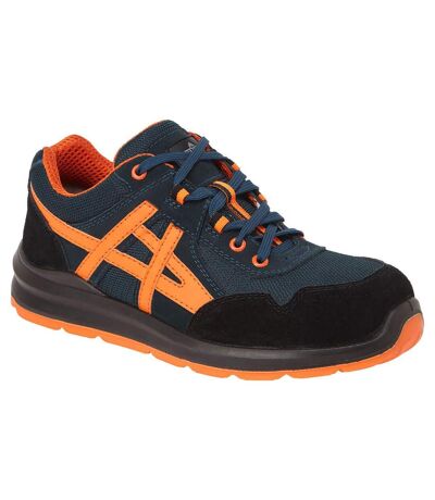 Unisex adult steelite mersey leather safety trainers blue Portwest