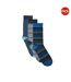 Pack of 3  Mens fine stripe socks  blue/grey/navy Maine-1