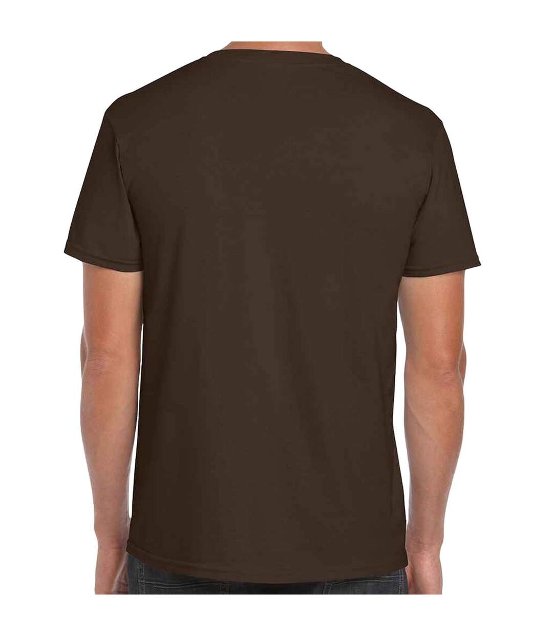 T-shirt manches courtes homme chocolat foncé Gildan-2