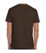 Mens short sleeve soft-style t-shirt dark chocolate Gildan