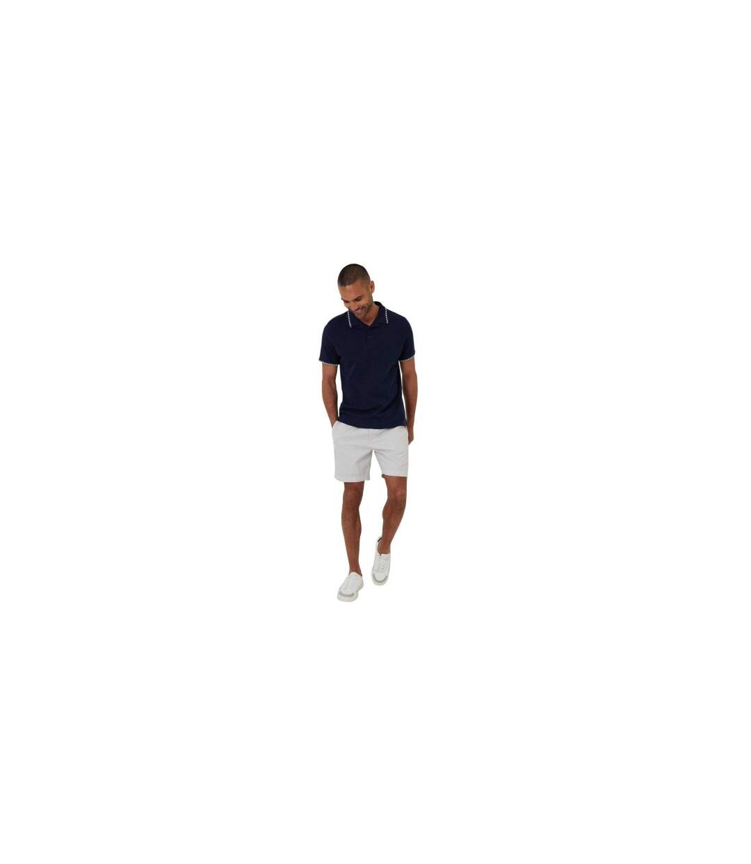 Mens Arnwick Short-sleeved Polo Shirt Navy Threadbare-1