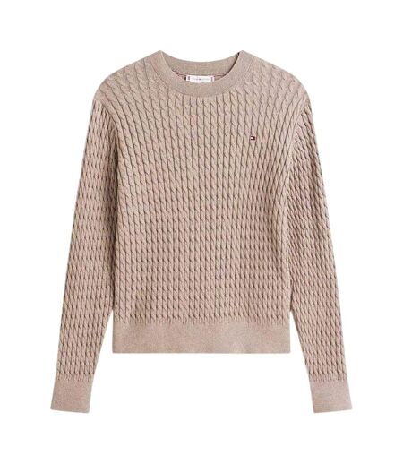 Sweat Femme Taupe Chiné Tommy Hilfiger