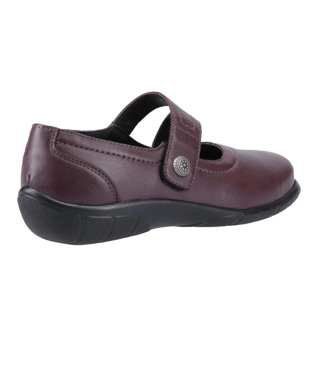 Womens/ladies Ethel Mary Janes Burgundy Fleet & Foster-2