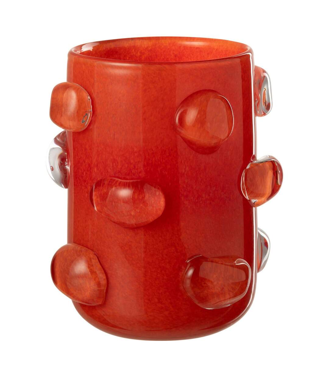 Vase Déco en Verre Aruna 23cm Rouge-1