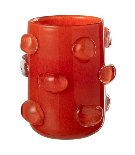 Vase Déco en Verre Aruna 23cm Rouge