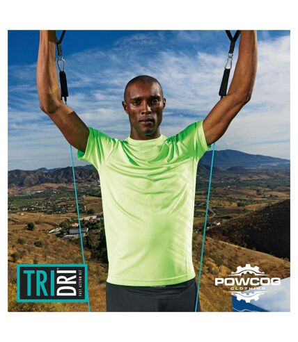 Tri Dri - T-shirt de fitness à manches courtes - Homme (Vert fluo) - UTRW4798