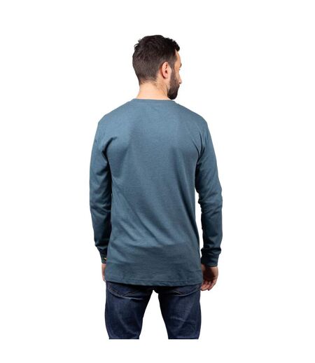 Mens Trademark Banner Long-sleeved T-shirt Teal Caterpillar