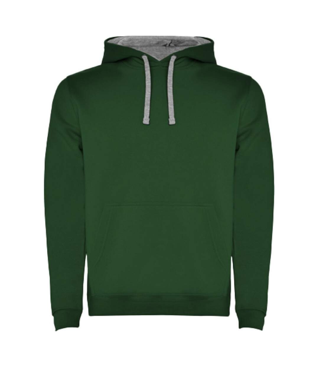 Sweat à capuche urban homme vert bouteille / gris chiné Roly-1