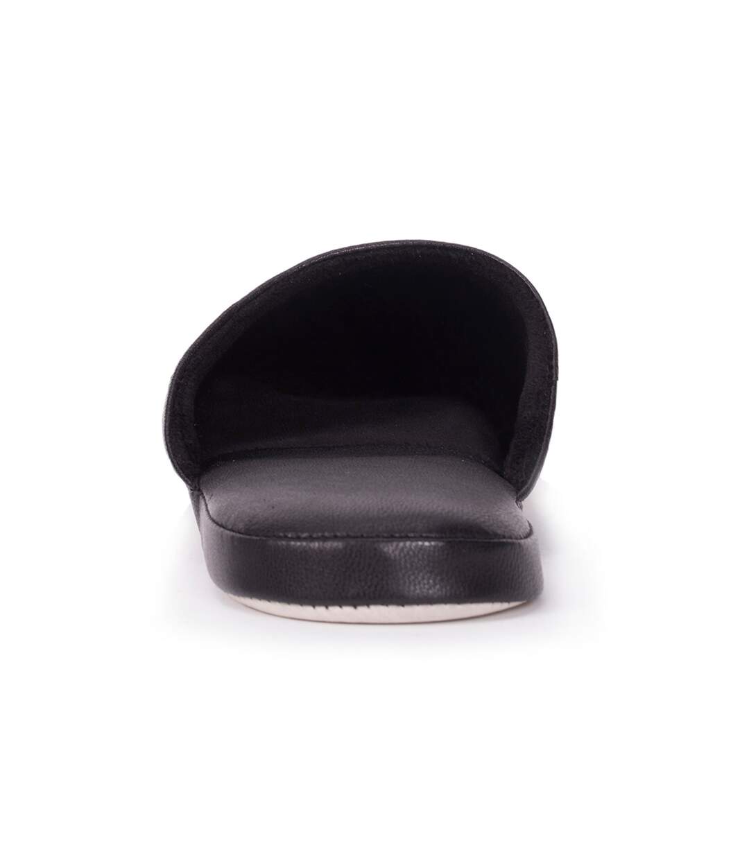 Isotoner Chaussons Mules homme tout cuir, semelle confort-5