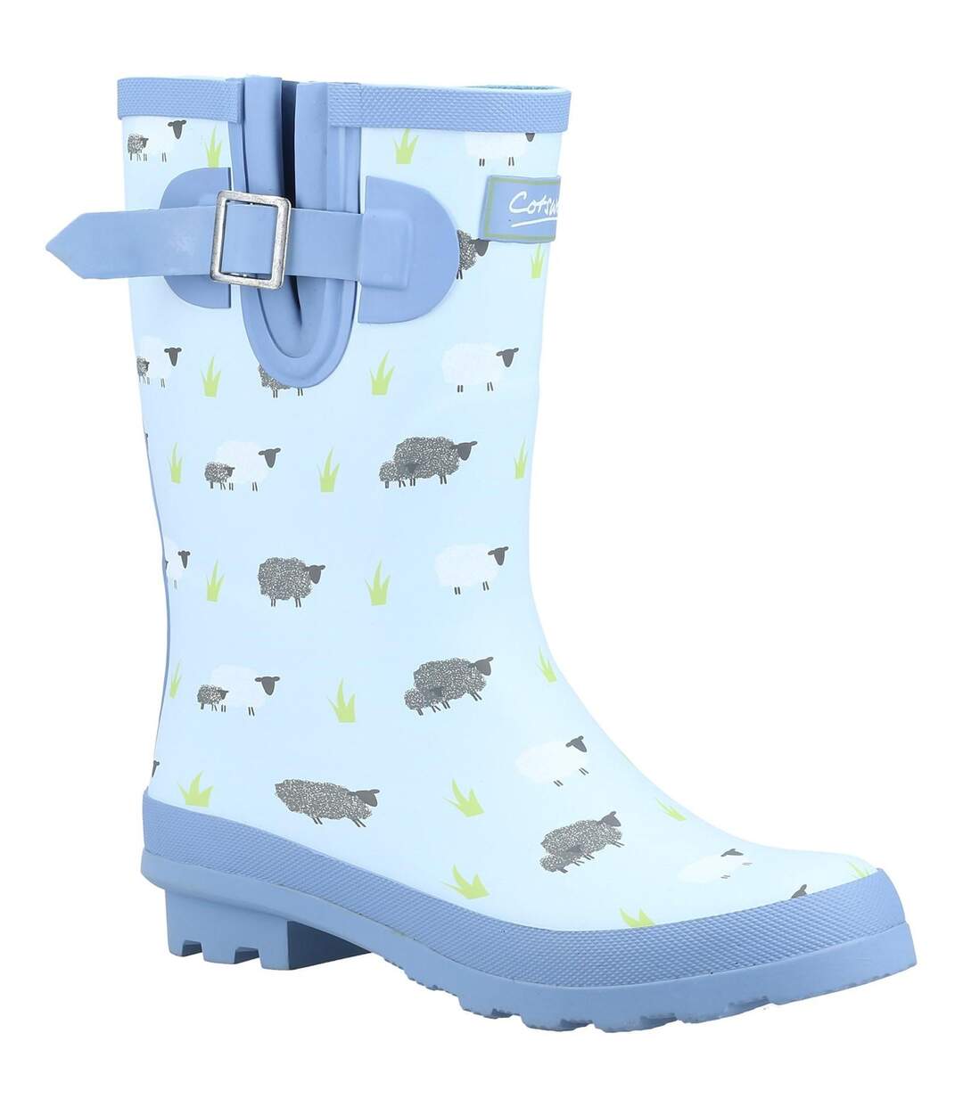 Bottes de pluie farmyard femme bleu Cotswold-1