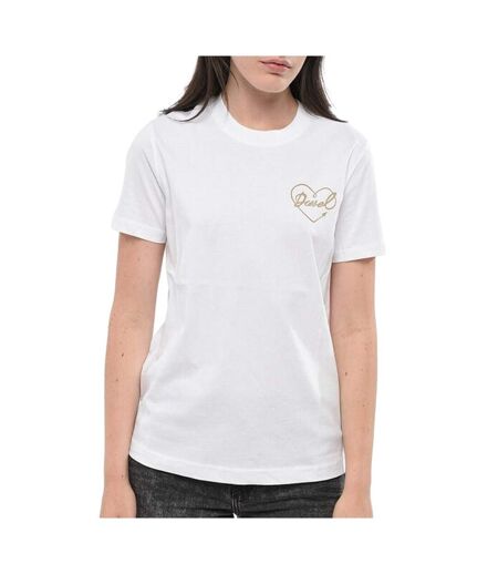 T-Shirt blanc femme diesel t-reg 53-d maglietta