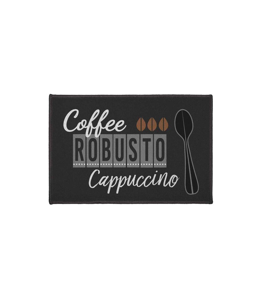 Tapis de Cuisine Imprimé Cappuccino 40x60cm Marron-1