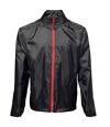 2786 Mens Contrast Lightweight Windcheater Shower Proof Jacket (Pack of 2) (Black/ Red) - UTRW7001
