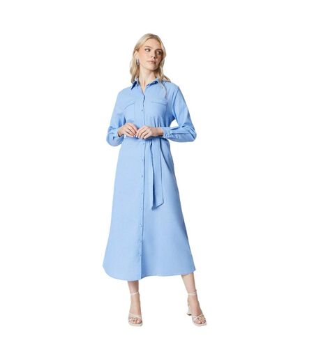 Robe chemisier utility femme bleu pâle Principles