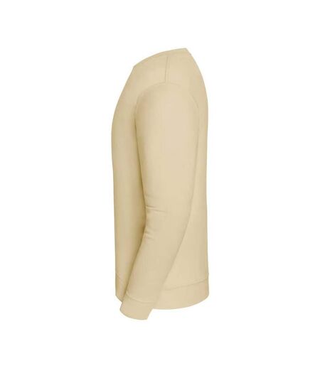Sweat Uni Col Ars-du-cou Iconic Premium Homme Beige Fruit Of The Loom