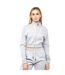 Sweat Court À Capuche Milwalk Femme Gris Chiné Crosshatch-2