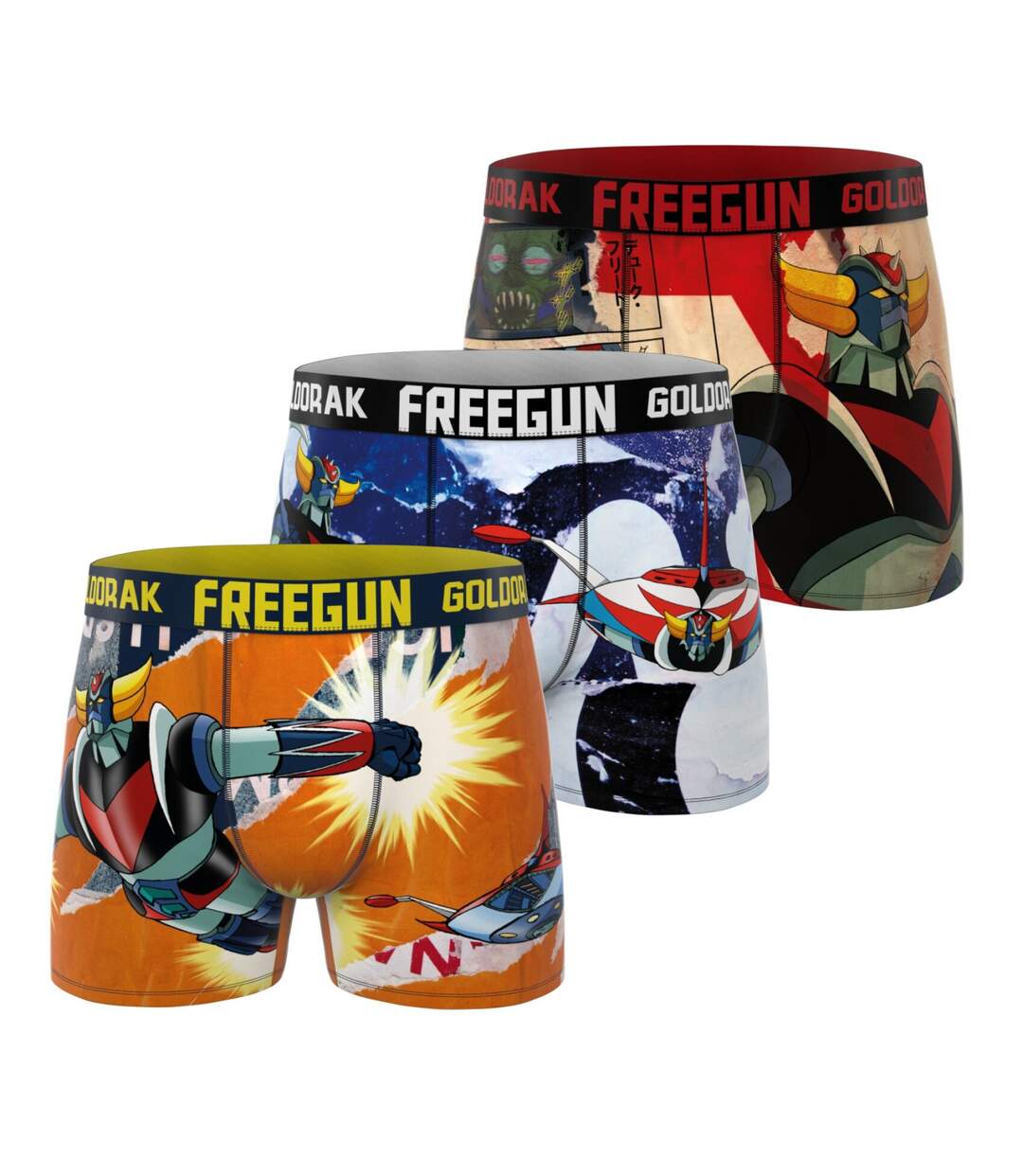 Lot de 3 boxers homme Goldorak Freegun-1