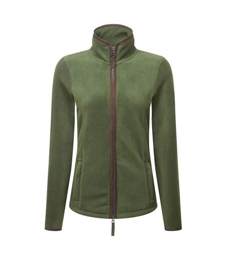 Veste polaire artisan femme vert kaki foncé / marron Premier
