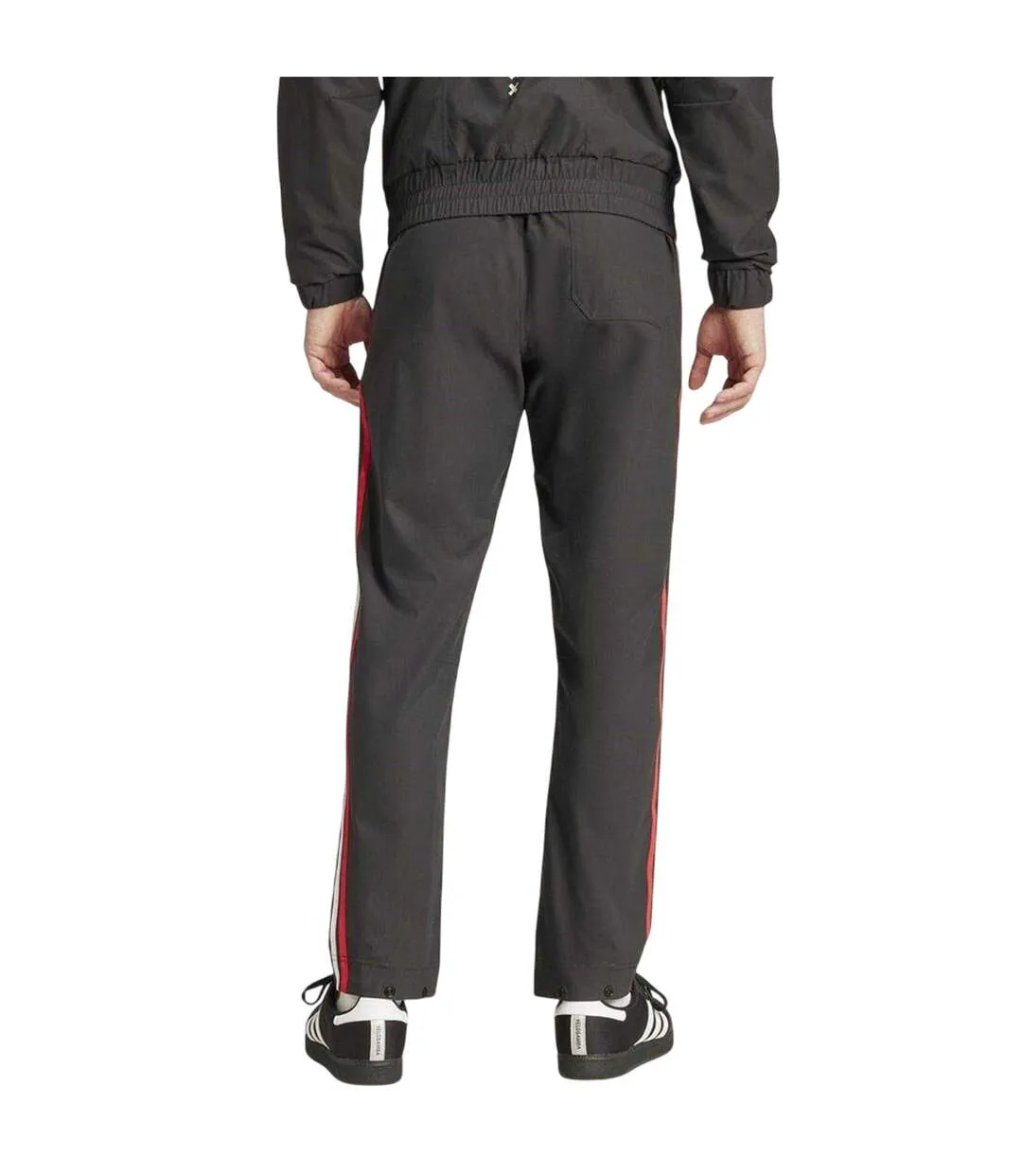 Mens Ajax Amsterdam Tracksuit Bottoms Black Red White Adidas-3