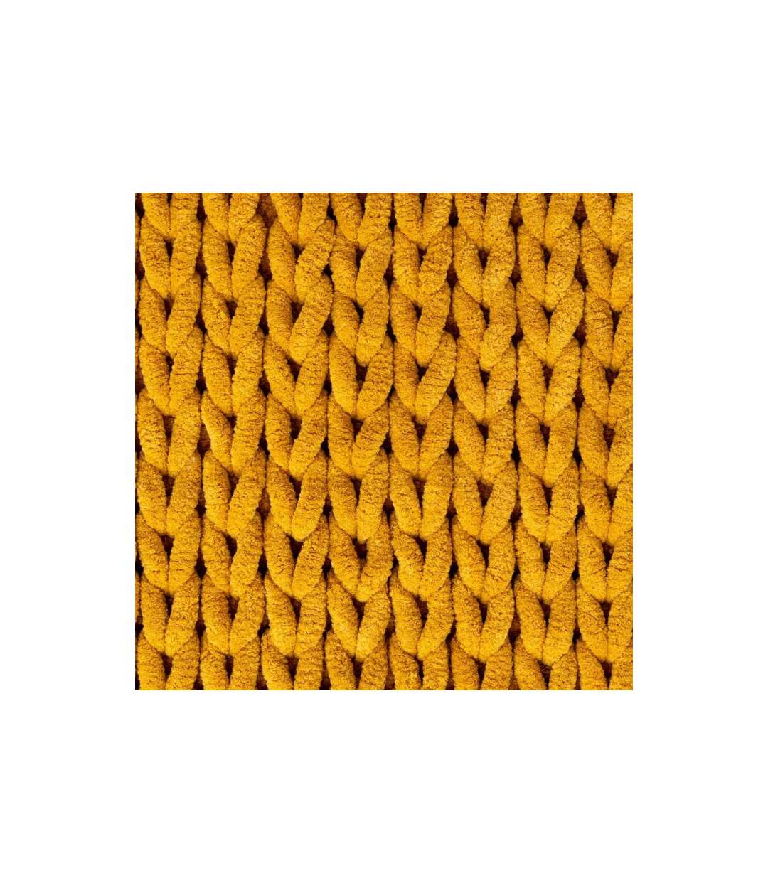 Tapis Salle de Bain Tissé Épais 50x75cm Moutarde-3