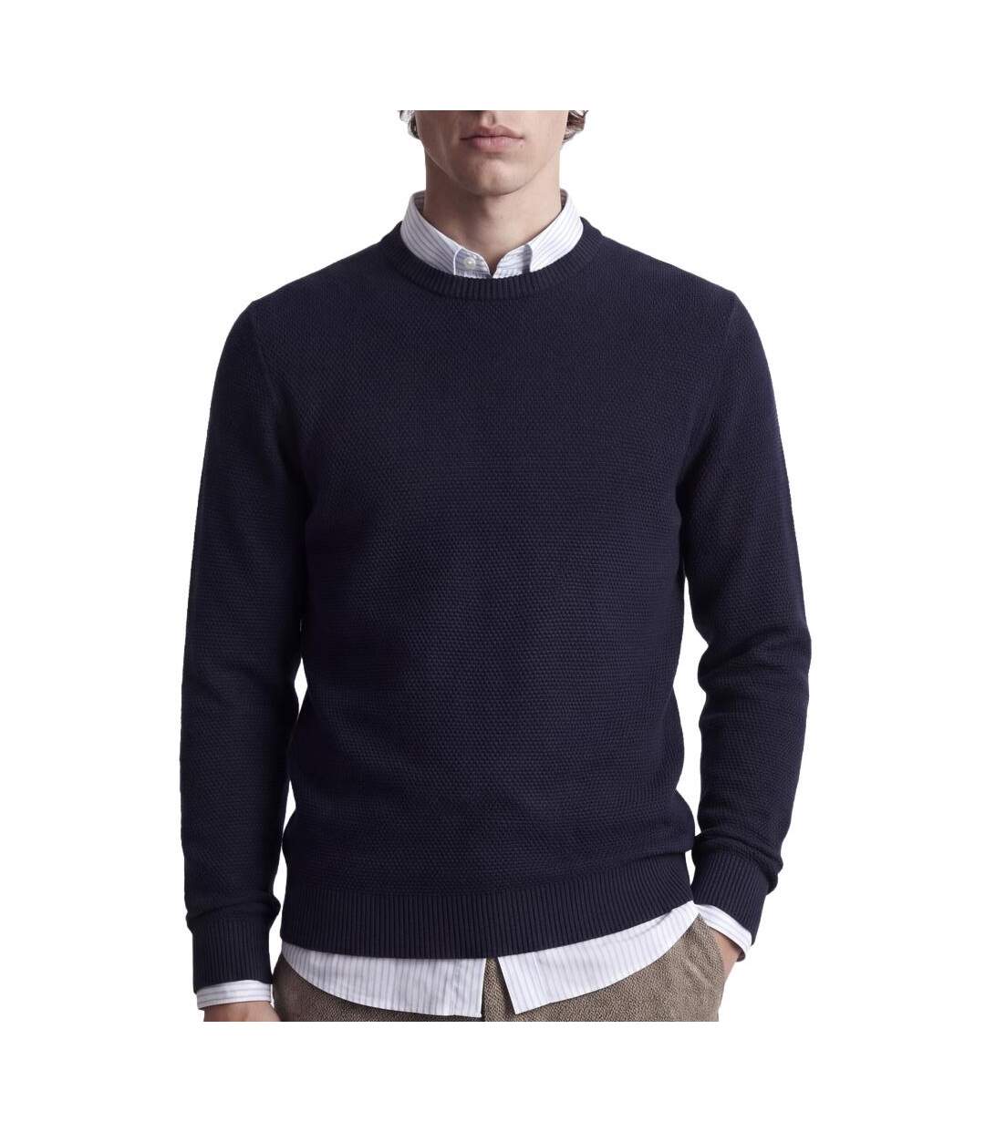 Pull marine homme jack & jones globe knit-1