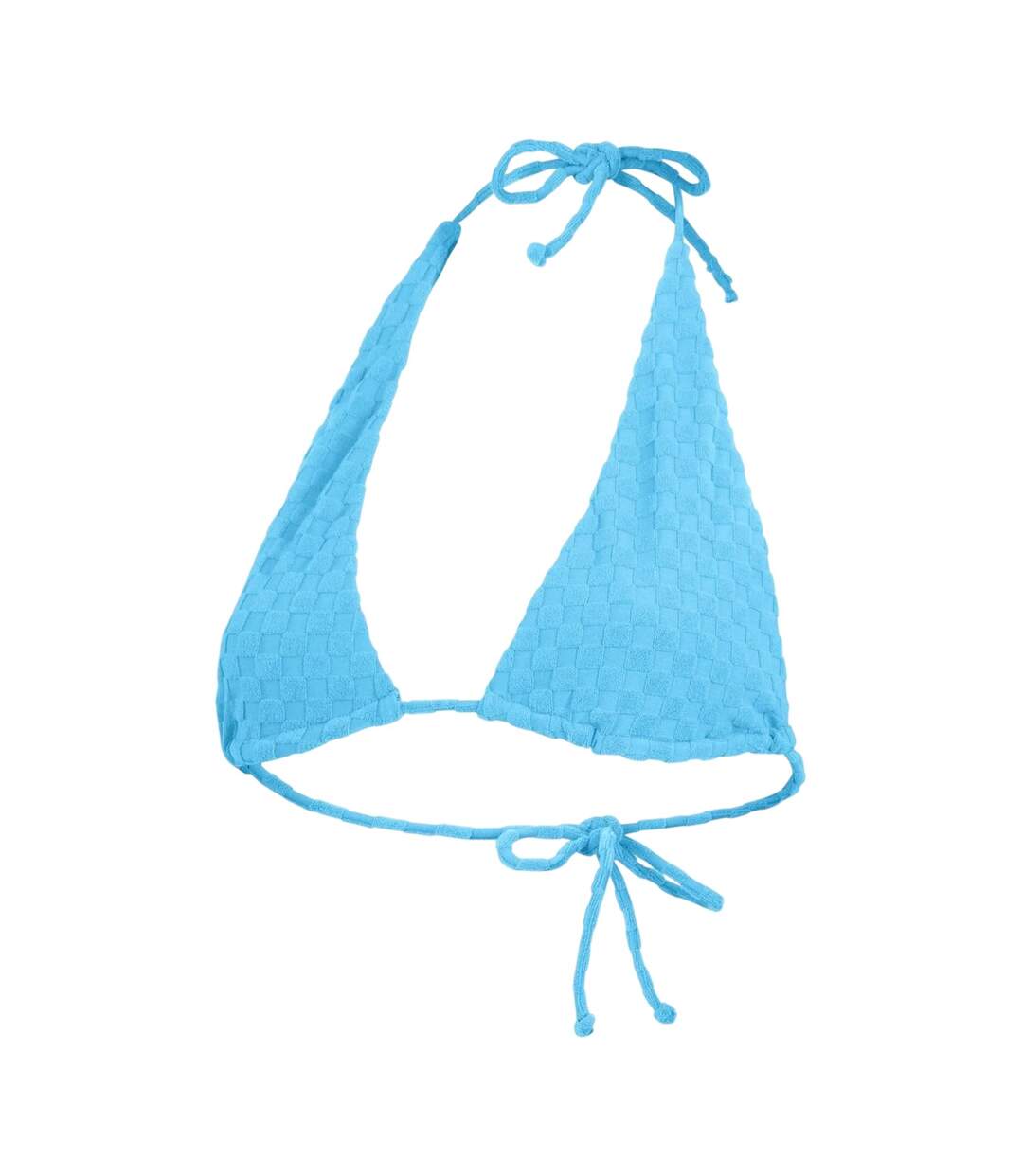 Womens/ladies Tri-fold Terrycloth Swimming Bikini Top Blue Speedo-2