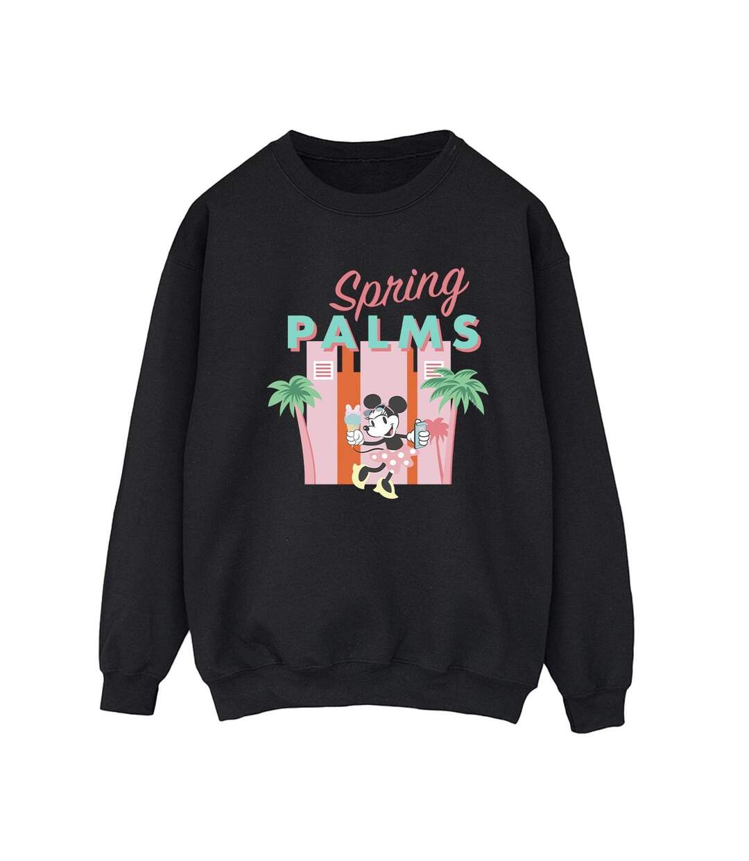 Disney Sweatshirt Femmes/Dames Minnie Mouse Spring Palms (Noir) - UTBI28702-1