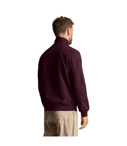 Mens mesh funnel neck jacket burgundy Lyle & Scott