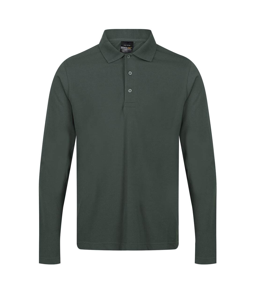 Mens pro long-sleeved polo shirt dark green Regatta