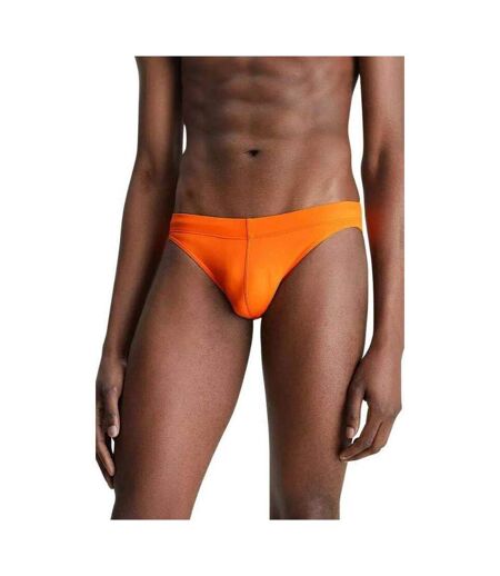 Slip De Bain Motif/style Logo Homme Orange Calvin Klein