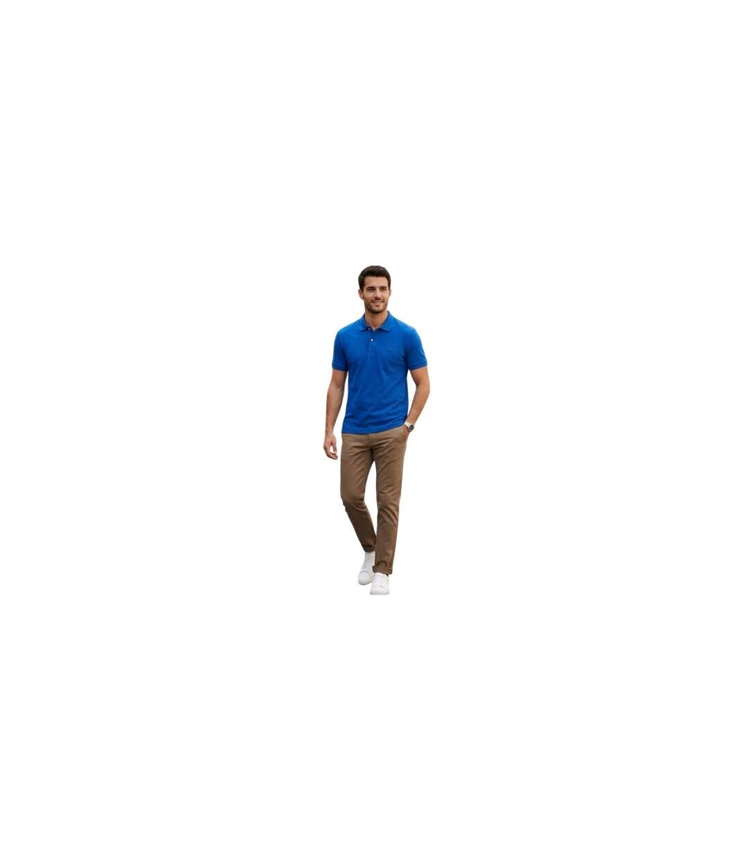 Mens Paris Stretch Polo Shirt Blue Lacoste-1