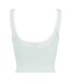 Womens/ladies Rubberised Logo Layered Fitted Tank Top Mint Green White PE Nation-3