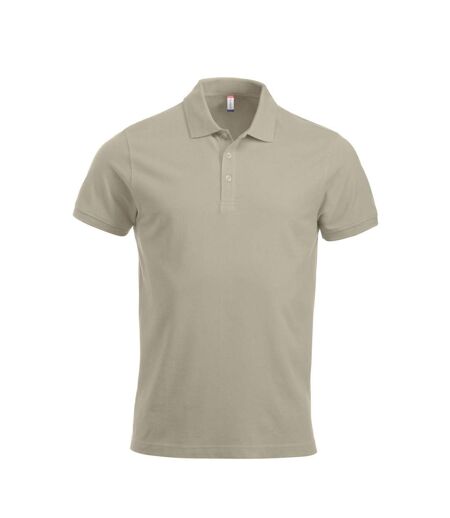 Mens Classic Lincoln Polo Shirt Light Beige Clique